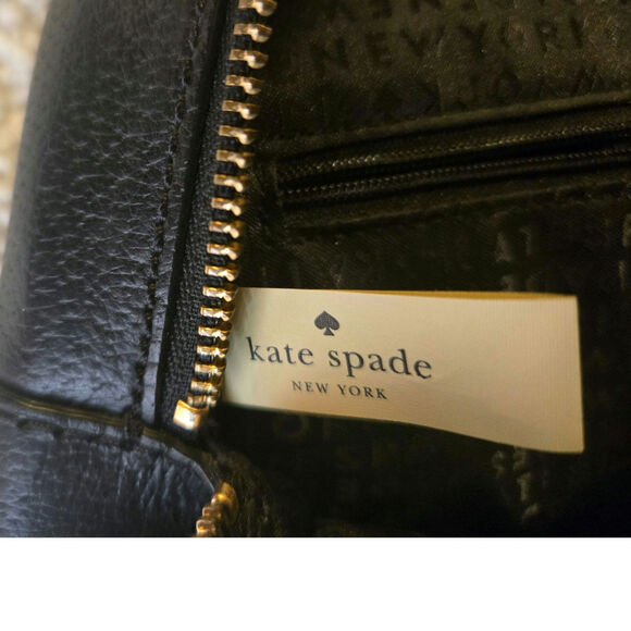 Kate Spade Black Pebbled Leather Mini Backpack - Picture 10 of 15